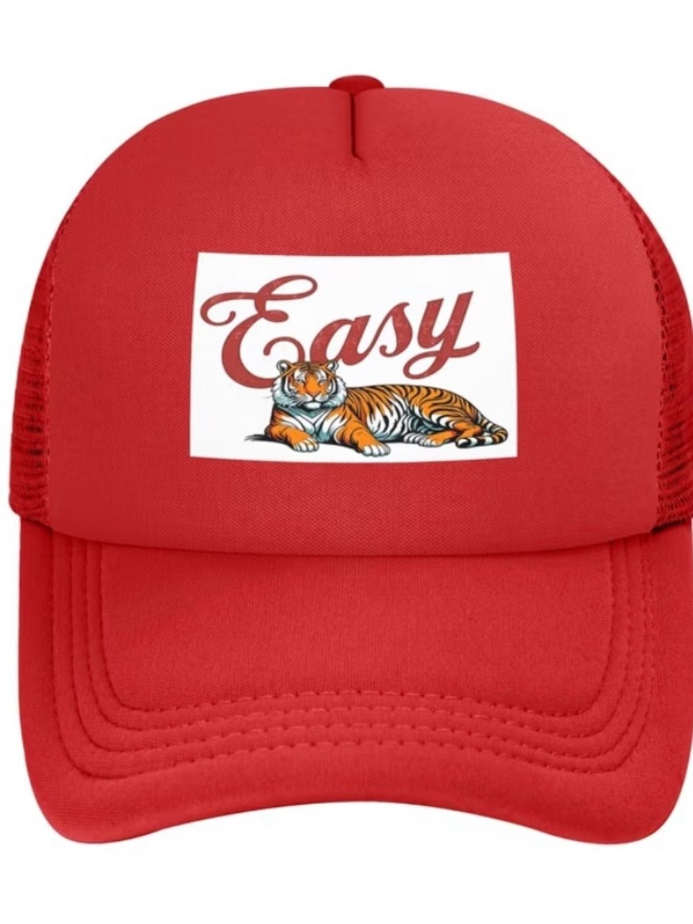 Easy Tiger Red Trucker Hat Mesh Back & Adjustable Snapback Unisex NWT
